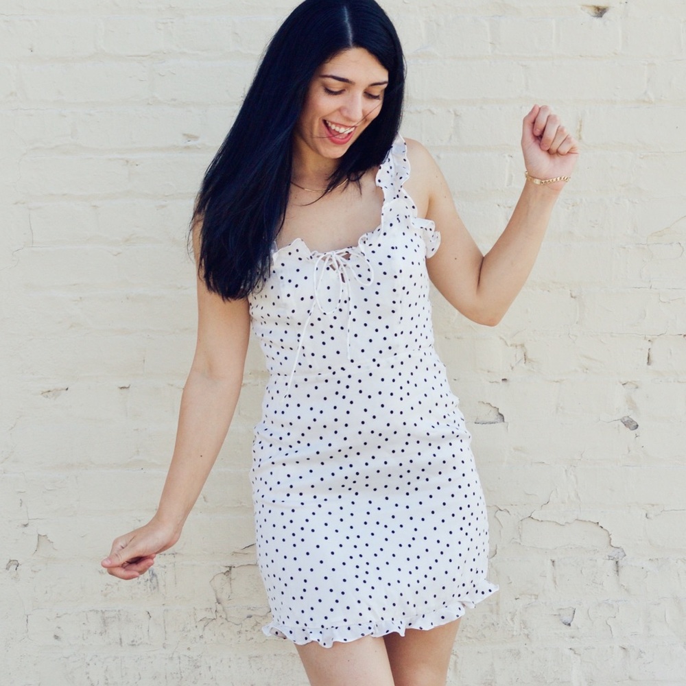 Wild Honey Polka Dot Mini Dress